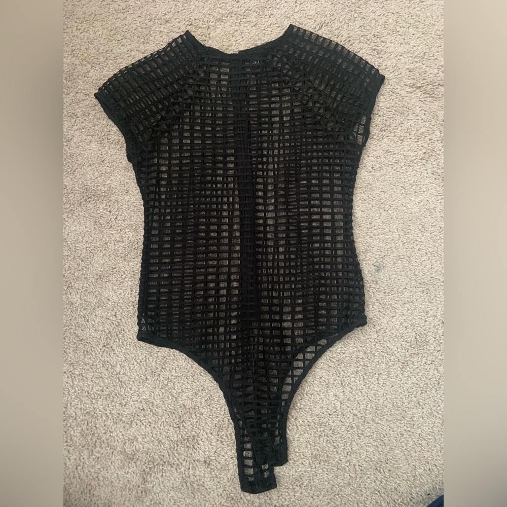 Windsor Black Mesh Bodysuit